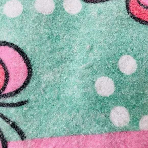 RARE Vintage 1980s Disney Minnie Mouse Satin Edge Blanket 89 x 70 Butterflies